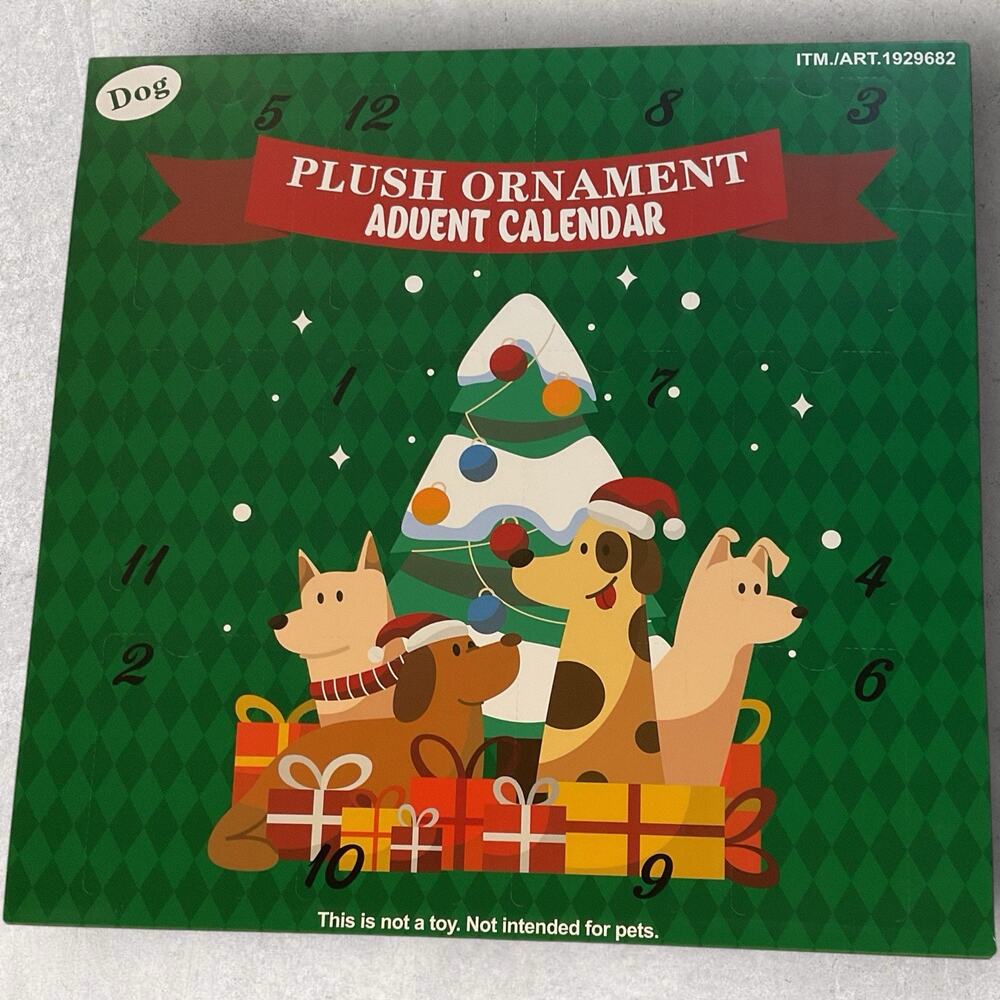 12 Day Plush Ornament Advent Calendar Set 5" Christmas Animal Holiday Decor New